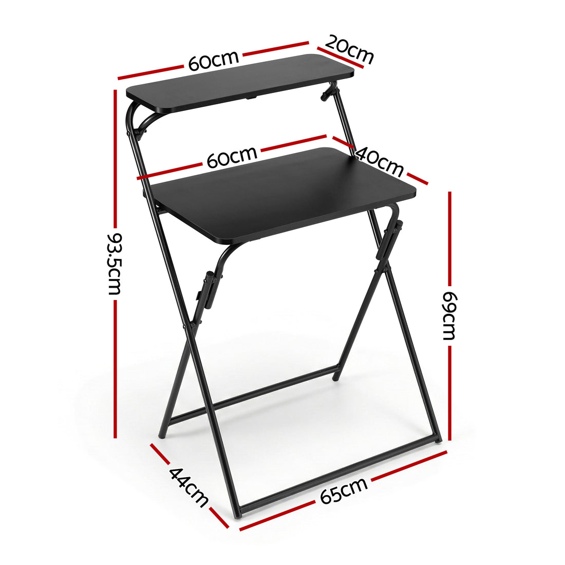 Artiss Laptop Desk Foldable Study Desk Home Office Black-Electronics > Computers &amp; Tablets > Desktops &amp; Accessories-PEROZ Accessories