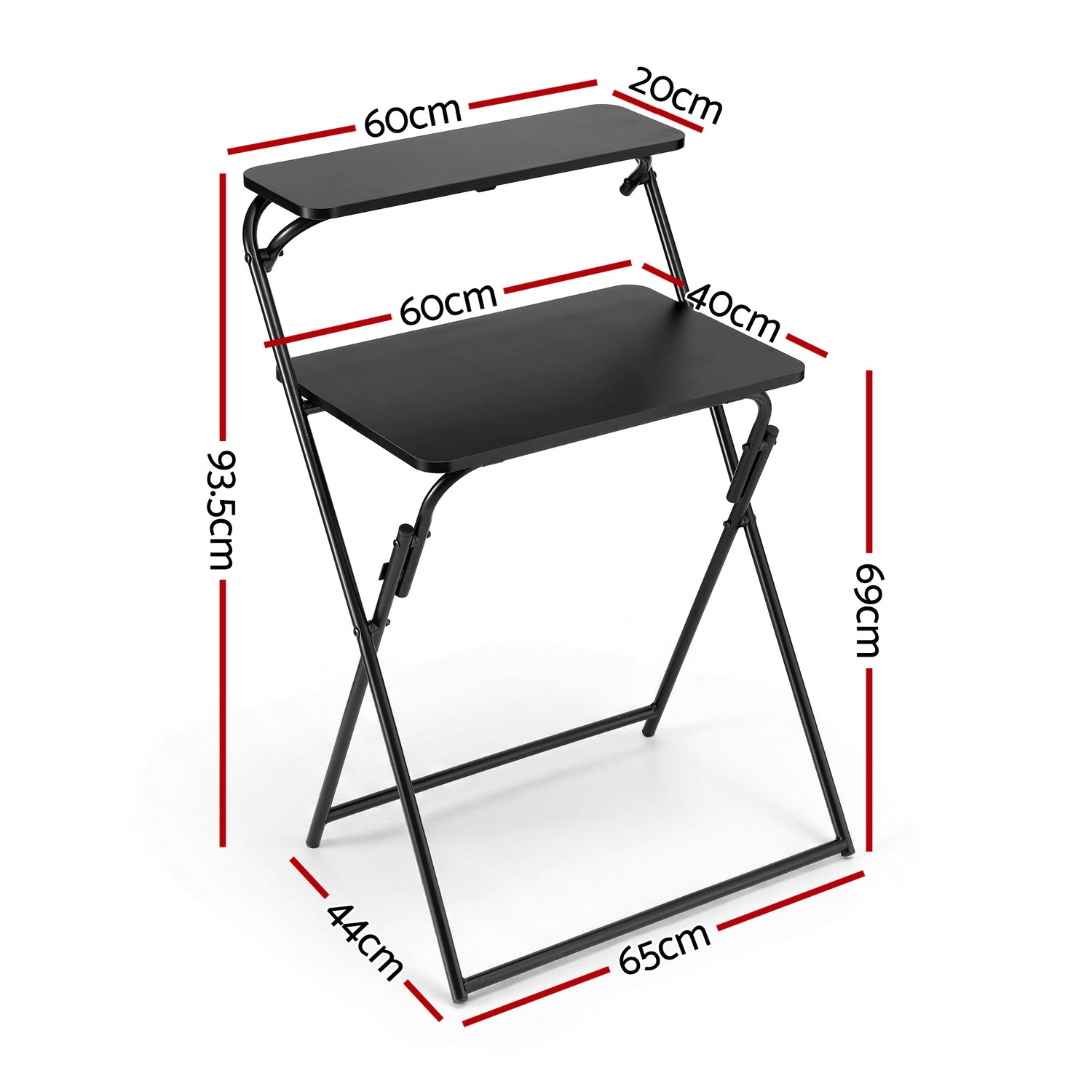 Artiss Laptop Desk Foldable Study Desk Home Office Black-Electronics > Computers &amp; Tablets > Desktops &amp; Accessories-PEROZ Accessories