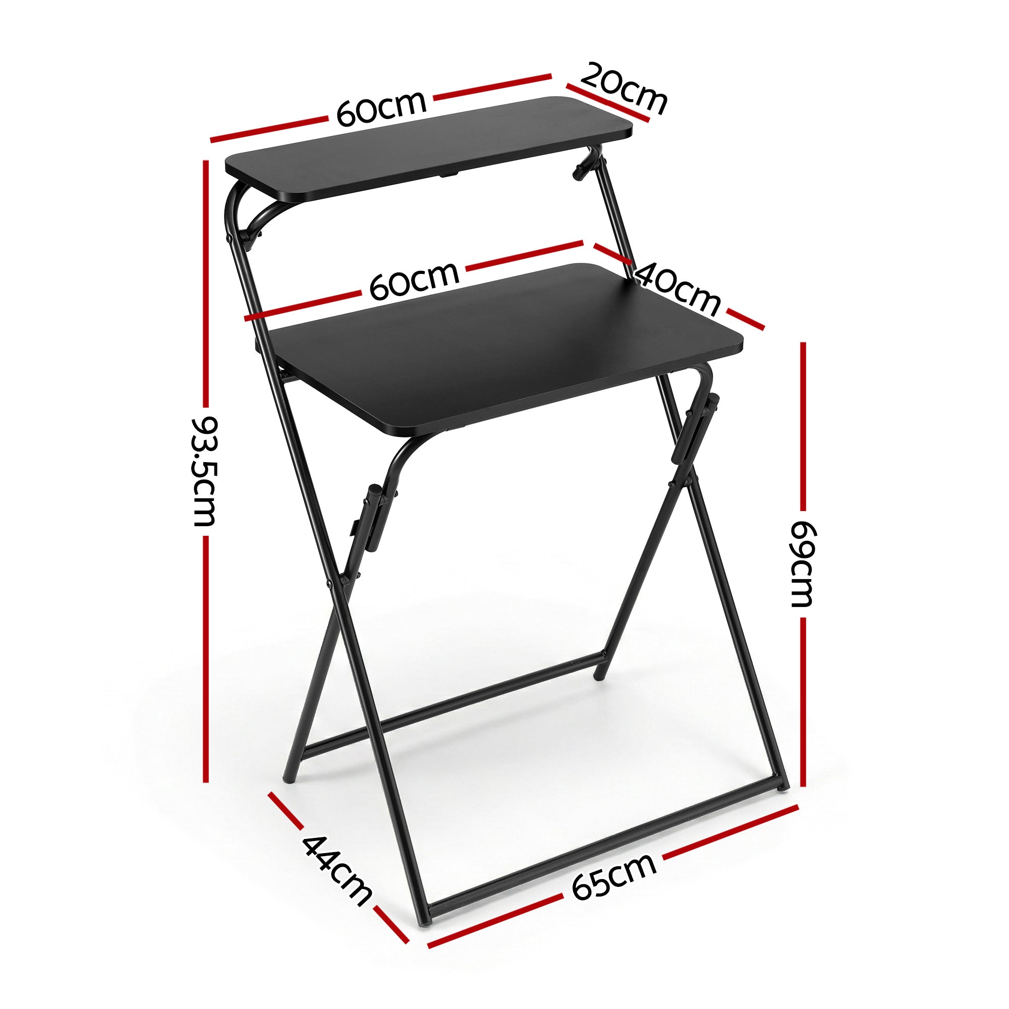 Artiss Laptop Desk Foldable Study Desk Home Office Black-Electronics > Computers &amp; Tablets > Desktops &amp; Accessories-PEROZ Accessories