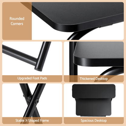 Artiss Laptop Desk Foldable Study Desk Home Office Black-Electronics > Computers &amp; Tablets > Desktops &amp; Accessories-PEROZ Accessories