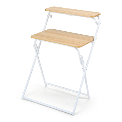Artiss Laptop Desk Foldable Study Desk Home Office Oak-Electronics > Computers &amp; Tablets > Desktops &amp; Accessories-PEROZ Accessories