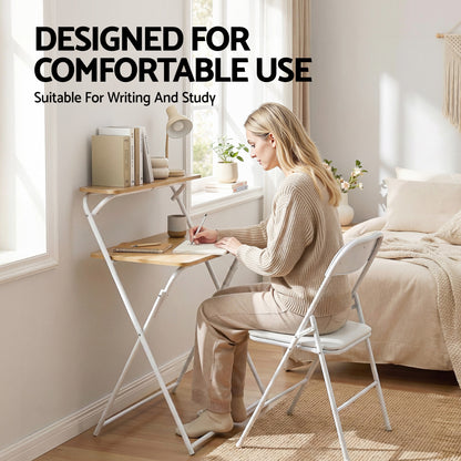 Artiss Laptop Desk Foldable Study Desk Home Office Oak-Electronics > Computers &amp; Tablets > Desktops &amp; Accessories-PEROZ Accessories