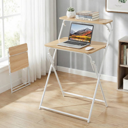 Artiss Laptop Desk Foldable Study Desk Home Office Oak-Electronics > Computers &amp; Tablets > Desktops &amp; Accessories-PEROZ Accessories