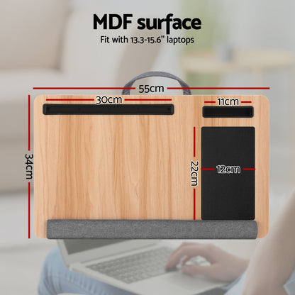 Artiss Lap Desk Laptop Desks Portable w/ Wrist-rest Phone Slot Mouse Pad 55CM-Electronics &gt; Computer Accessories &gt; Laptop Stands-PEROZ Accessories