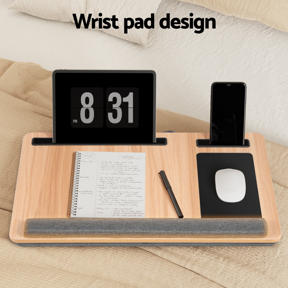 Artiss Lap Desk Laptop Desks Portable w/ Wrist-rest Phone Slot Mouse Pad 55CM-Electronics &gt; Computer Accessories &gt; Laptop Stands-PEROZ Accessories
