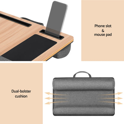 Artiss Lap Desk Laptop Desks Portable w/ Wrist-rest Phone Slot Mouse Pad 55CM-Electronics &gt; Computer Accessories &gt; Laptop Stands-PEROZ Accessories