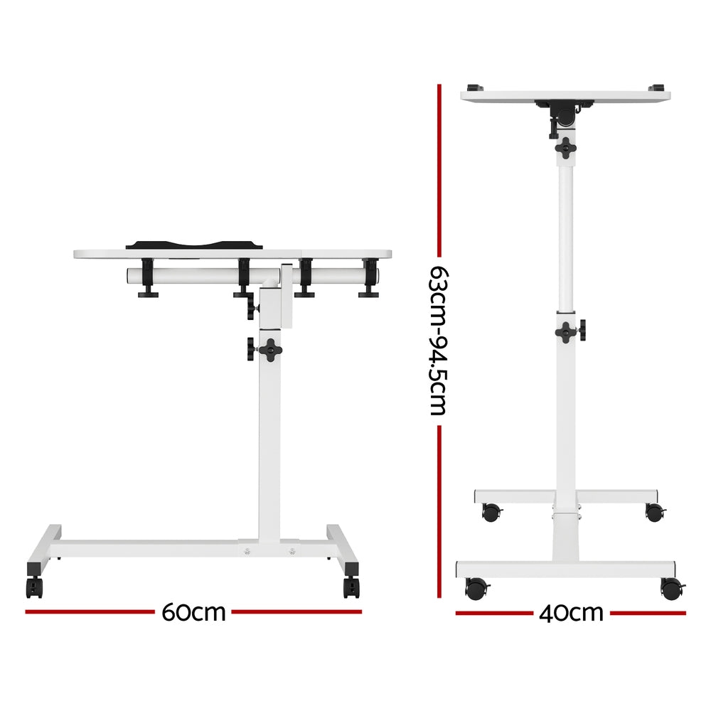 Artiss Laptop Desk Table Fan Cooling White 60CM-Furniture &gt; Office-PEROZ Accessories
