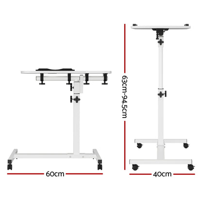 Artiss Laptop Desk Table Fan Cooling White 60CM-Furniture &gt; Office-PEROZ Accessories