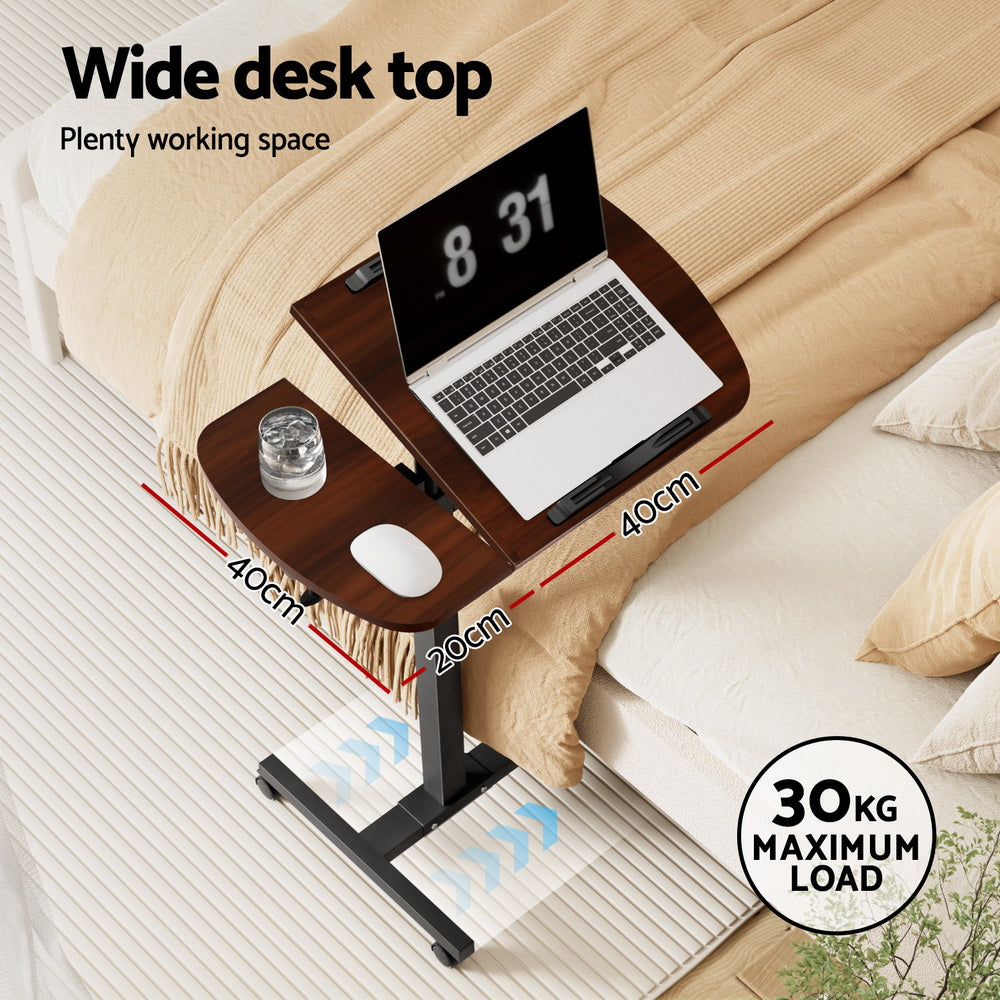 Artiss Laptop Desk Table Fan Cooling Walnut 60CM-Furniture > Office-PEROZ Accessories