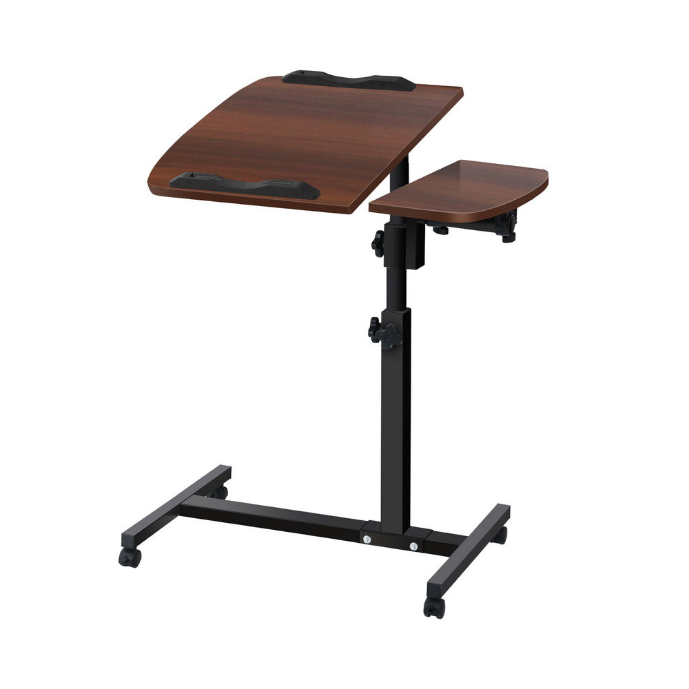 Artiss Laptop Desk Table Fan Cooling Walnut 60CM-Furniture &gt; Office-PEROZ Accessories