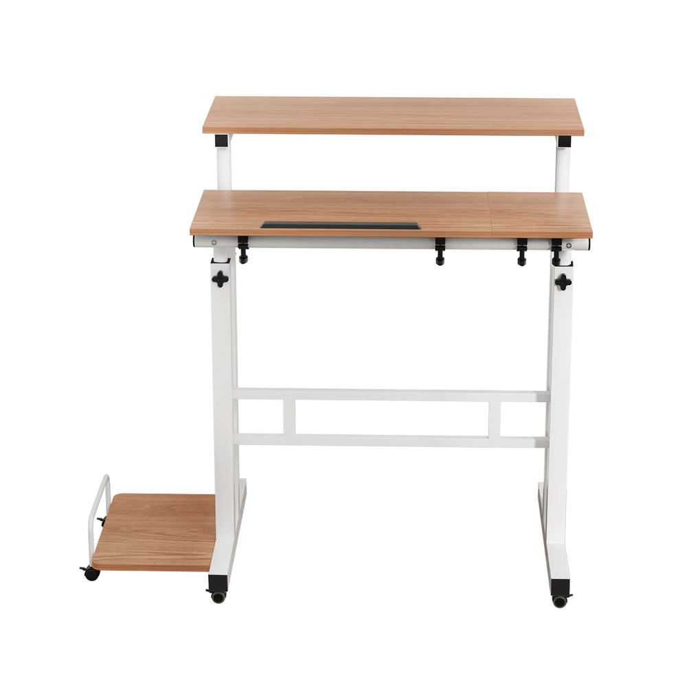 Artiss Laptop Desk Table Adjustable Light Wood 80CM-Furniture &gt; Office-PEROZ Accessories
