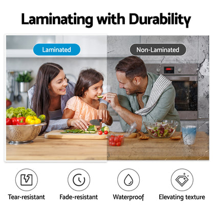 Devanti A4 Laminator Machine, Hot &amp; Cold Thermal Fast Lamination Anti-Jam Laminator for Office School Home Document Photo Card Handmade A4 A5 A6, White-Home &amp; Garden > Home Office Accessories > Laminators-PEROZ Accessories