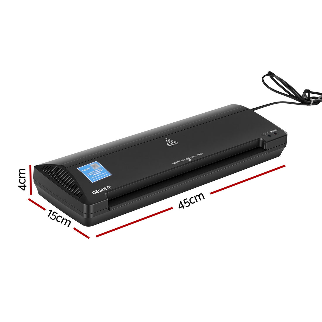 Devanti A3 Laminator Machine, Hot &amp; Cold Thermal Fast Lamination Anti-Jam Laminator for Office School Home Document Photo Card Handmade A3 A4 A5 A6, Black-Home &amp; Garden > Home Office Accessories > Laminators-PEROZ Accessories