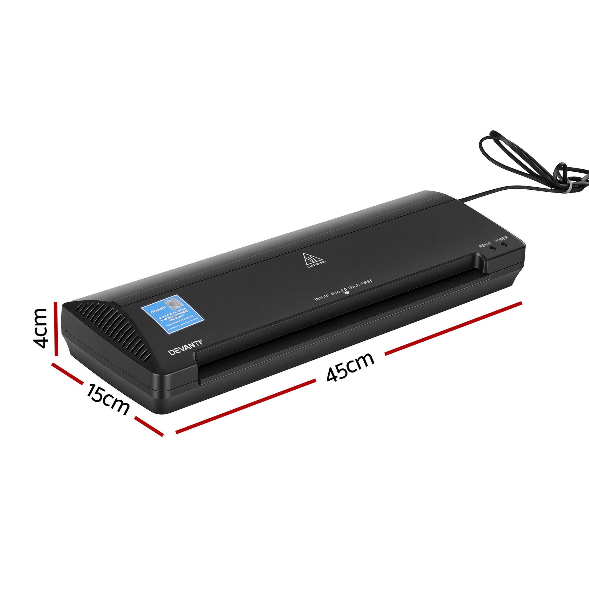 Devanti A3 Laminator Machine, Hot &amp; Cold Thermal Fast Lamination Anti-Jam Laminator for Office School Home Document Photo Card Handmade A3 A4 A5 A6, Black-Home &amp; Garden > Home Office Accessories > Laminators-PEROZ Accessories