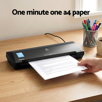 Devanti A3 Laminator Machine, Hot &amp; Cold Thermal Fast Lamination Anti-Jam Laminator for Office School Home Document Photo Card Handmade A3 A4 A5 A6, Black-Home &amp; Garden > Home Office Accessories > Laminators-PEROZ Accessories
