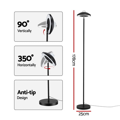 Artiss 2-in-1 LED Floor Lamp with Galaxy Projector &amp;Remote, 178cm Tall Torchiere Standing Light with Dynamic RGB Aurora Stepless 4 Colour Temperatures, 1H Timer for Living Room, Bedroom Kids Room-Home &amp; Garden > Lighting > Floor Lamps-PEROZ Accessories