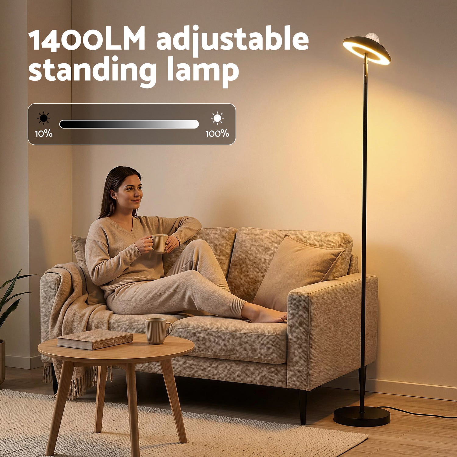 Artiss 2-in-1 LED Floor Lamp with Galaxy Projector &amp;Remote, 178cm Tall Torchiere Standing Light with Dynamic RGB Aurora Stepless 4 Colour Temperatures, 1H Timer for Living Room, Bedroom Kids Room-Home &amp; Garden > Lighting > Floor Lamps-PEROZ Accessories