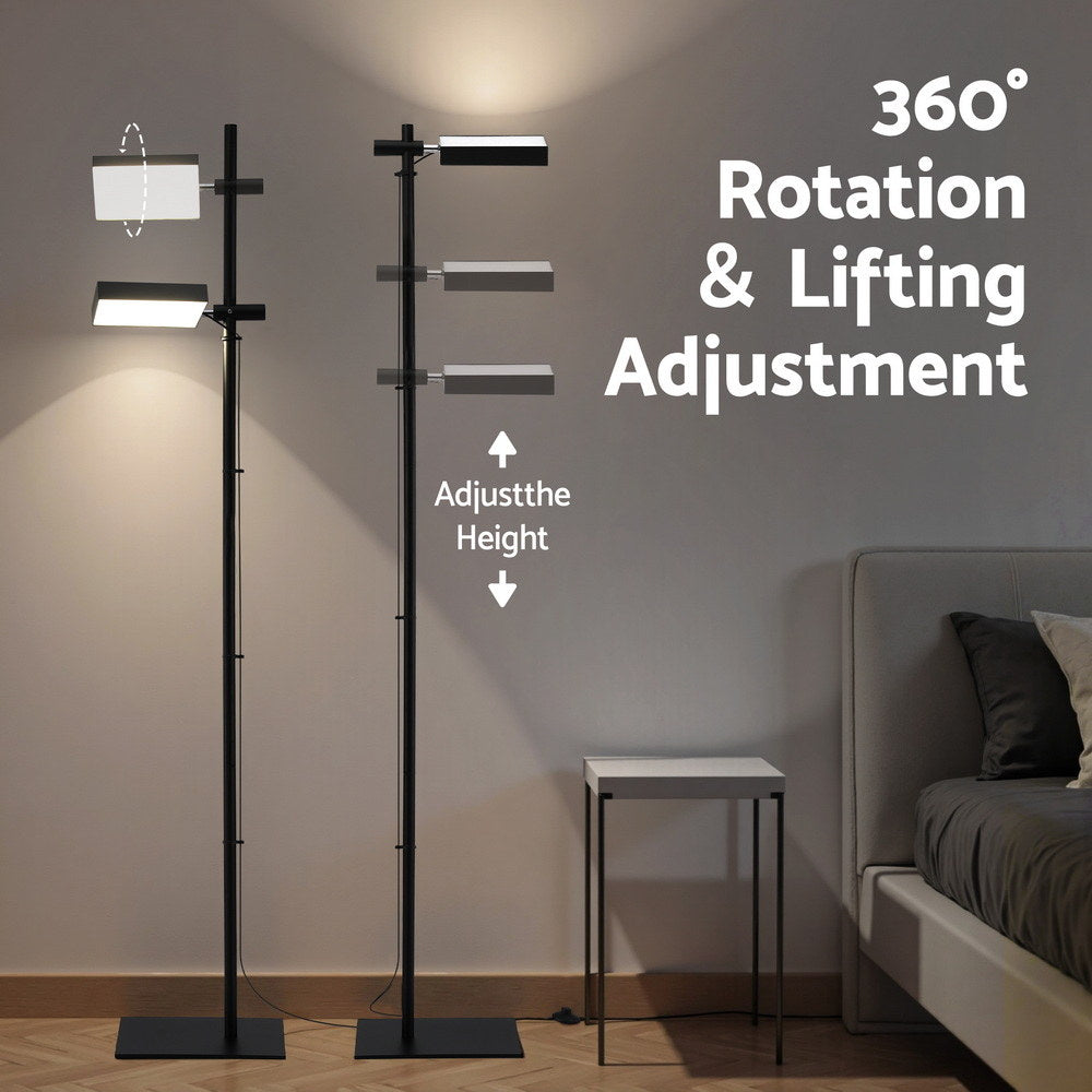 Artiss LED Floor Lamp, Modern Reading Lamp 360～ Rotating Adjustable Light Head,12W Standing Lamp for Living Room, Bedroom Office-Home &amp; Garden &gt; Lighting &gt; Floor Lamps-PEROZ Accessories