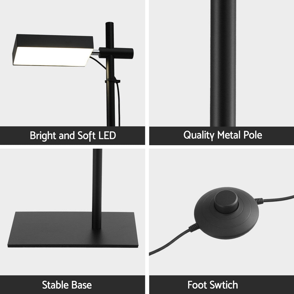 Artiss LED Floor Lamp, Modern Reading Lamp 360～ Rotating Adjustable Light Head,12W Standing Lamp for Living Room, Bedroom Office-Home &amp; Garden &gt; Lighting &gt; Floor Lamps-PEROZ Accessories