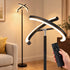 Artiss LED Floor Lamp with Dual Rotating Heads, Dimmable Light and Remote Control Black 20W-Home & Garden > Lighting > Floor Lamps-PEROZ Accessories