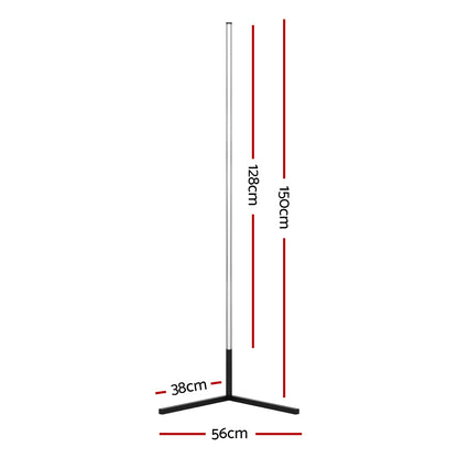 Artiss RGB LED Floor Lamp Remote Control Corner Light Stand Gaming Room 150CM-Furniture &gt; Bedroom-PEROZ Accessories