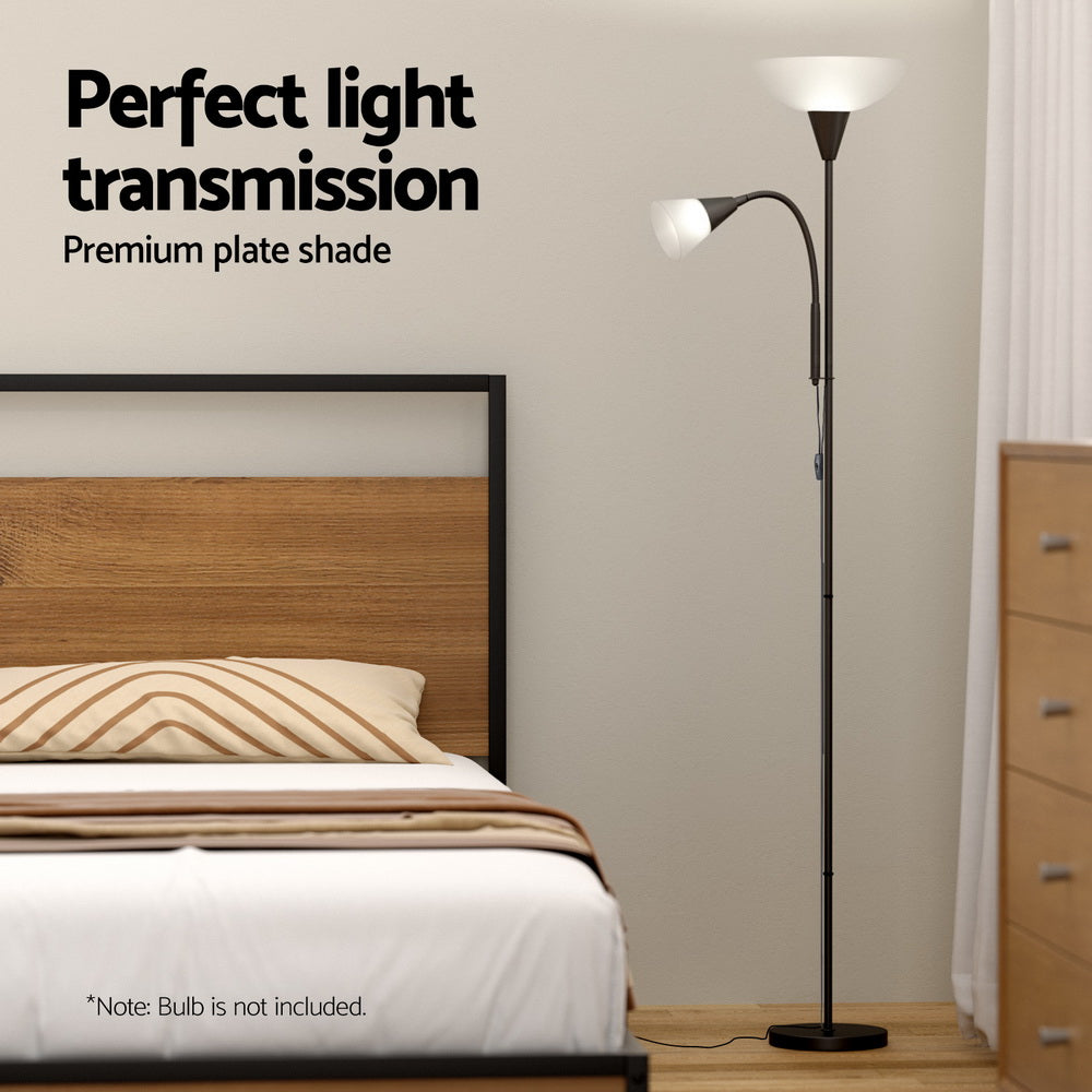 Artiss Floor Lamp Mother and Child Modern Home Living Room Office Reading Black-Home &amp; Garden &gt; Lighting &gt; Floor Lamps-PEROZ Accessories