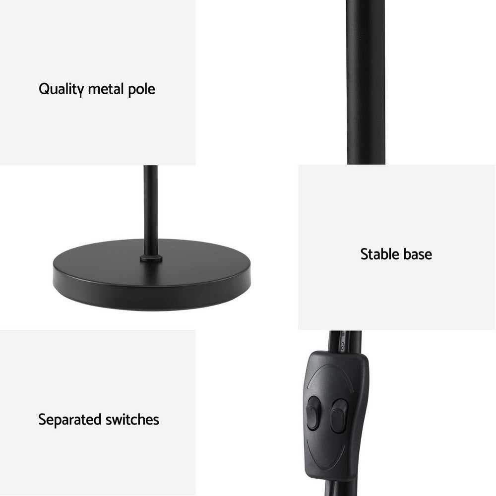 Artiss Floor Lamp Mother and Child Modern Home Living Room Office Reading Black-Home &amp; Garden &gt; Lighting &gt; Floor Lamps-PEROZ Accessories