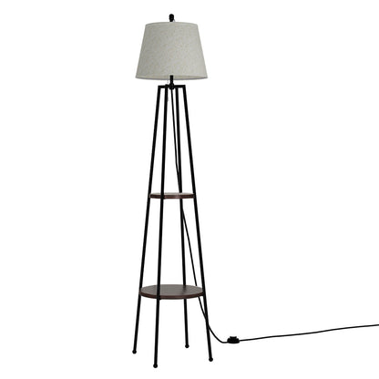 Artiss Floor Lamp 2 Tier Shelf Storage LED Light Stand Home Living Room Upright-Furniture &gt; Bedroom-PEROZ Accessories