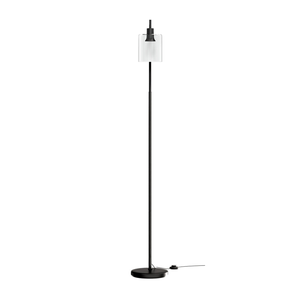 Artiss Floor Lamp Light Stand Modern Home Living Room Office Reading Glass Shade Black-Home &amp; Garden &gt; Lighting &gt; Floor Lamps-PEROZ Accessories