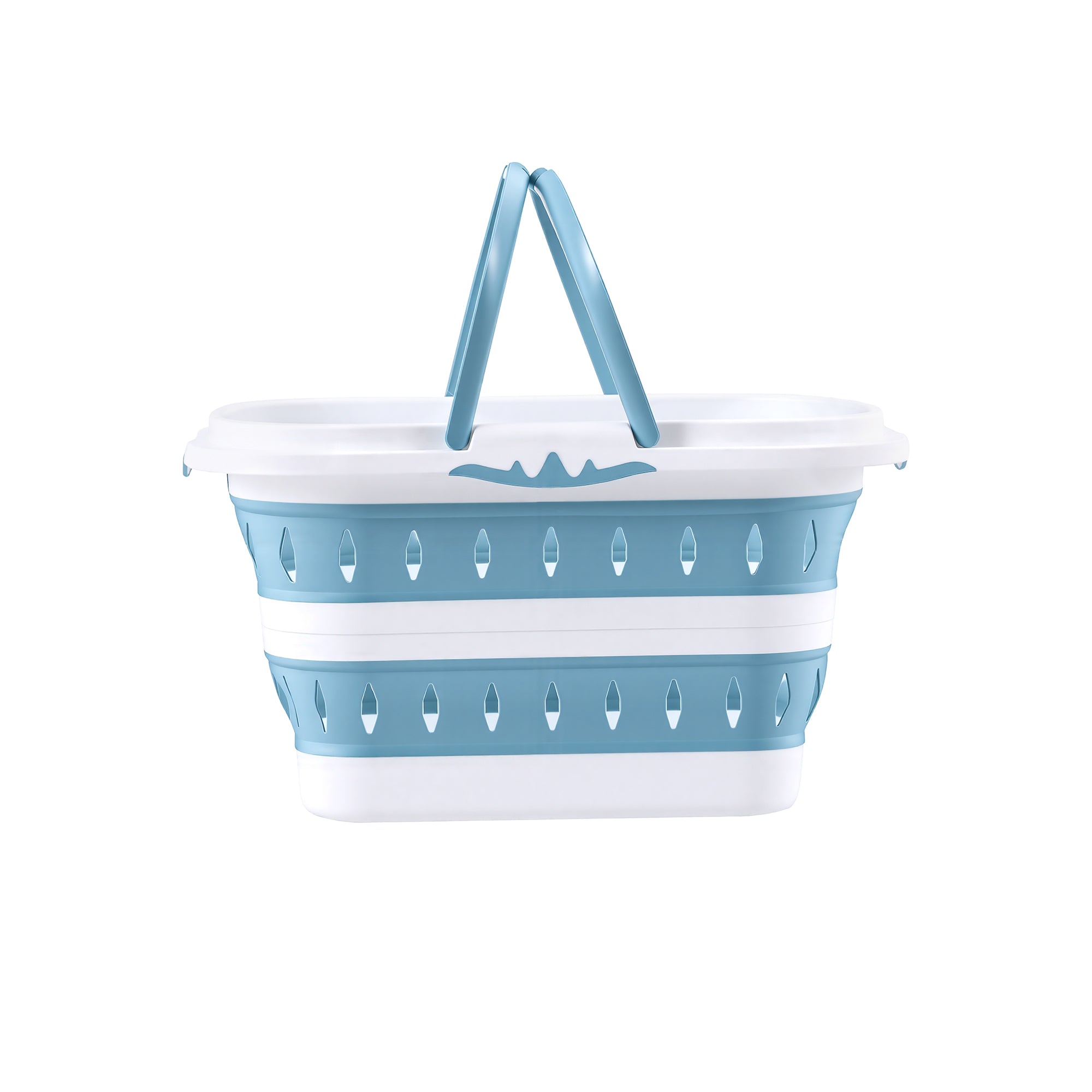 Artiss Laundry Basket Hamper Large Foldable Washing Clothes Storage Organiser Blue-Home &amp; Garden > Laundry &amp; Cleaning > Laundry Baskets-PEROZ Accessories