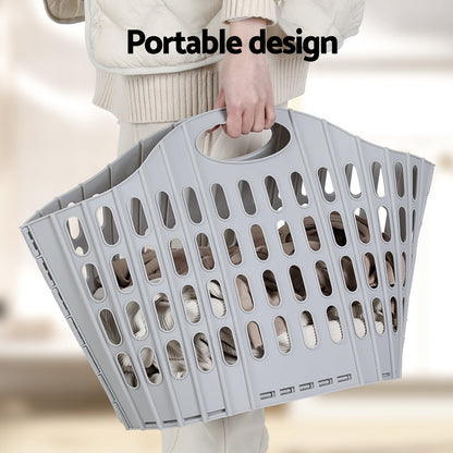 Artiss Laundry Basket Hamper Large Foldable Washing Clothes Storage Organiser-Home &amp; Garden &gt; Laundry &amp; Cleaning-PEROZ Accessories