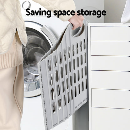Artiss Laundry Basket Hamper Large Foldable Washing Clothes Storage Organiser-Home &amp; Garden &gt; Laundry &amp; Cleaning-PEROZ Accessories