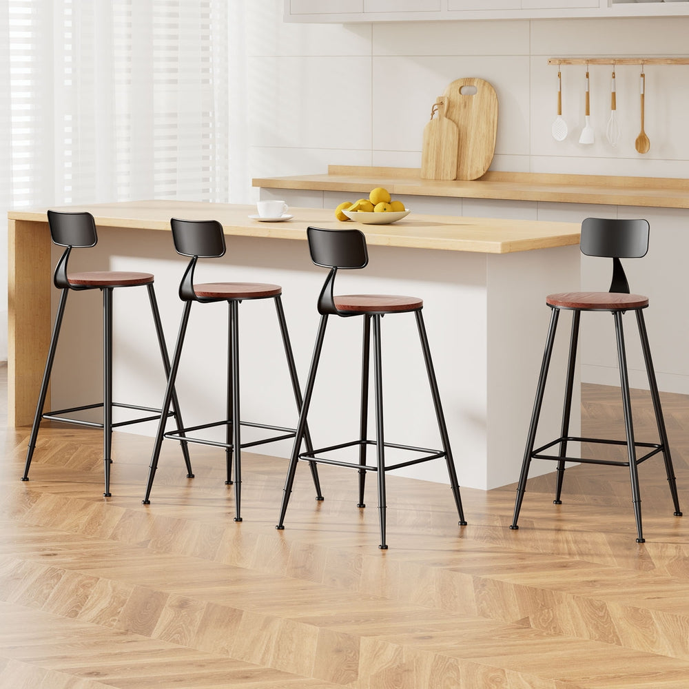 Artiss 4x Bar Stools Vintage Metal Chairs-Furniture &gt; Bar Stools &amp; Chairs-PEROZ Accessories
