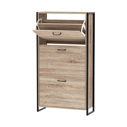 Artiss Shoe Rack Cabinet Adjustable Shelves 24 Pairs Tim-Shoe Storage Cabinets-PEROZ Accessories