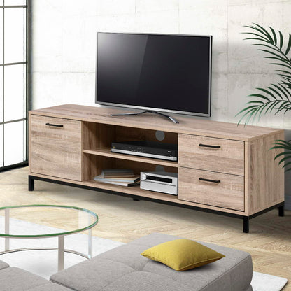 Artiss TV Cabinet Entertainment Unit 132cm Pine Tania-Entertainment Units-PEROZ Accessories