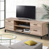 Artiss TV Cabinet Entertainment Unit 132cm Pine Tania-Entertainment Units-PEROZ Accessories