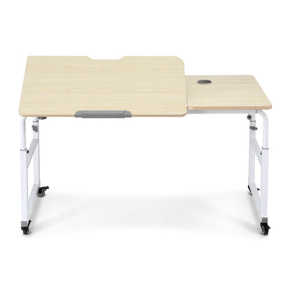 Artiss Mobile Laptop Desk Overbed Table Adjustable Computer Stand Bedside Cart-Electronics > Computers &amp; Tablets > Desktops &amp; Accessories-PEROZ Accessories