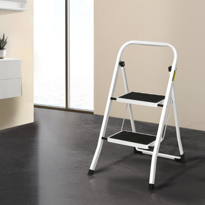 Giantz 2 Step Ladder Multi-Purpose Folding Steel Light Weight Platform-Tools &gt; Industrial Tools &gt; Ladders &amp; Scaffolding-PEROZ Accessories