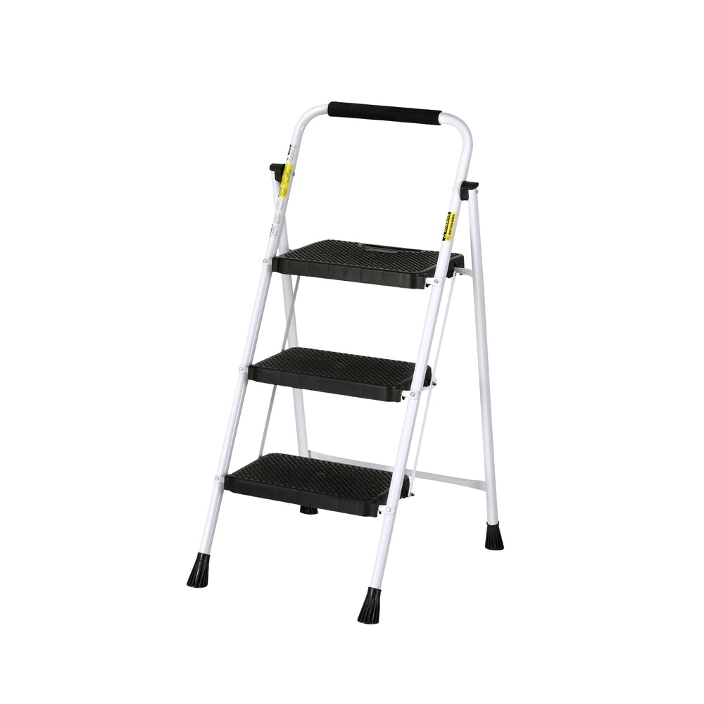 Giantz 3 Step Ladder Multi-Purpose Folding Steel Light Weight Platform-Furniture &gt; Bedroom &gt; Beds &amp; Bed Frames-PEROZ Accessories