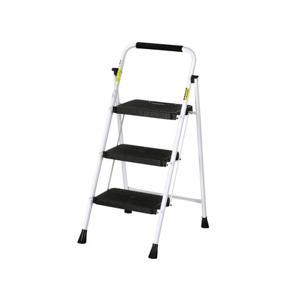 Giantz 3 Step Ladder Multi-Purpose Folding Steel Light Weight Platform-Furniture &gt; Bedroom &gt; Beds &amp; Bed Frames-PEROZ Accessories