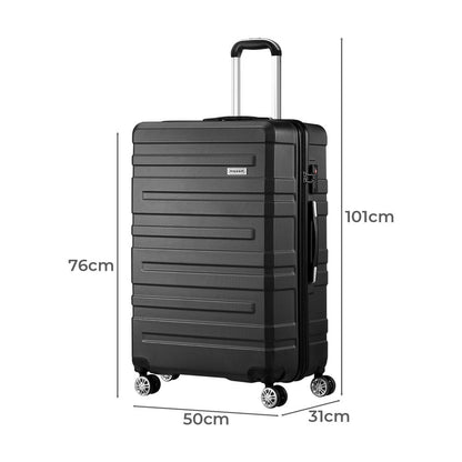 Mazam 28&quot; Luggage Suitcase Trolley Set Travel TSA Lock Storage Hard Case Black-Luggage Setss-PEROZ Accessories