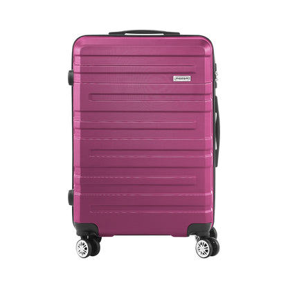 Mazam 28&quot; Luggage Suitcase Trolley Set TSA Lock Hard Case Magenta-Luggage Sets-PEROZ Accessories