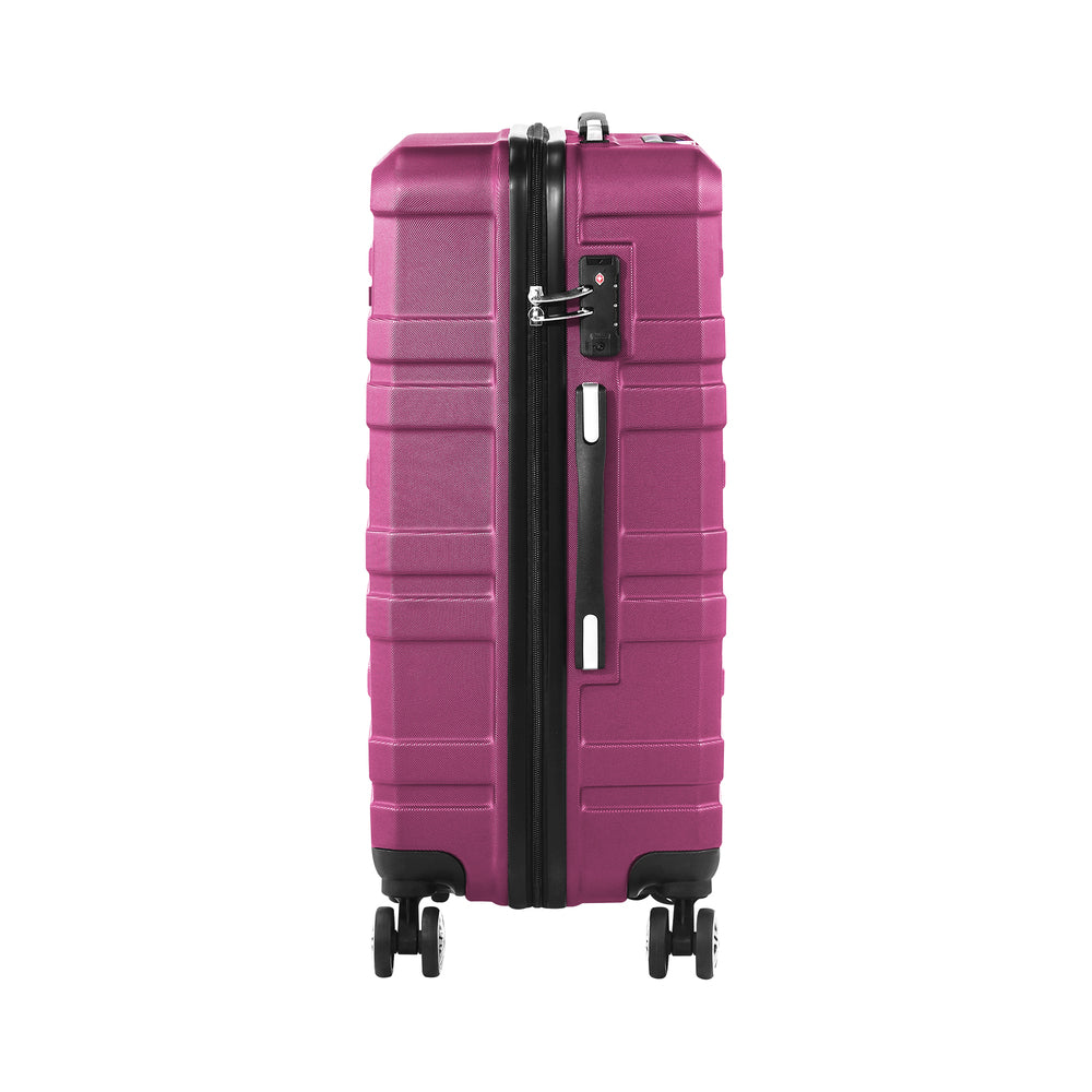 Mazam 28&quot; Luggage Suitcase Trolley Set TSA Lock Hard Case Magenta-Luggage Sets-PEROZ Accessories