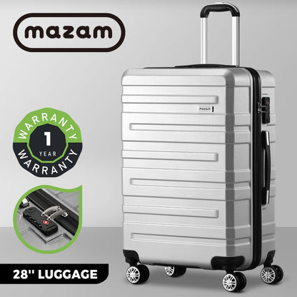 Mazam 28&quot; Luggage Suitcase Trolley Set Travel TSA Lock Storage Hard Case Silver-Luggage-PEROZ Accessories