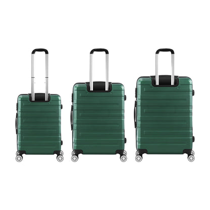 Mazam 3PCS Luggage Suitcase Trolley Set Travel TSA Lock Storage Hard Case Green-Luggage-PEROZ Accessories