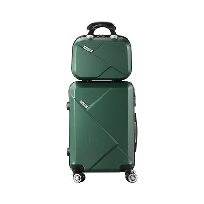 Mazam 2PCS Luggage Suitcase Trolley Set Travel TSA Lock Storage Hard Case Green-Luggage-PEROZ Accessories