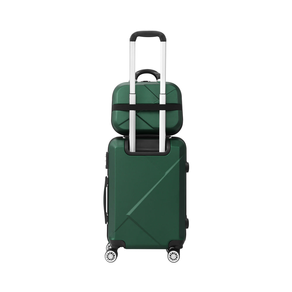 Mazam 2PCS Luggage Suitcase Trolley Set Travel TSA Lock Storage Hard Case Green-Luggage-PEROZ Accessories
