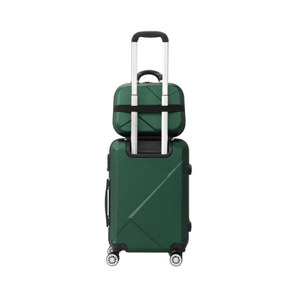 Mazam 2PCS Luggage Suitcase Trolley Set Travel TSA Lock Storage Hard Case Green-Luggage-PEROZ Accessories