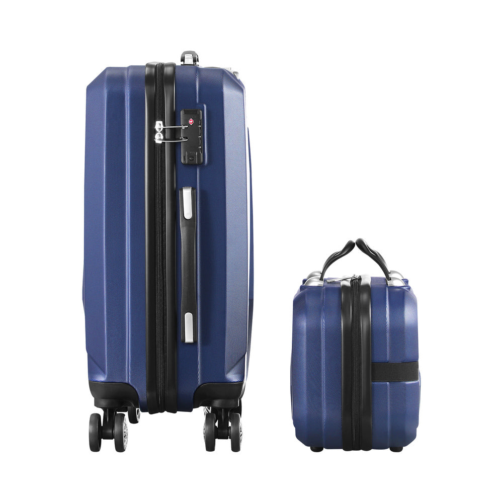Mazam 2PCS Luggage Suitcase Trolley Set Travel TSA Lock Storage Hard Case Navy-Luggage-PEROZ Accessories
