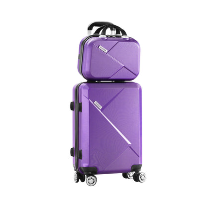 Mazam 2PCS Luggage Set TSA Lock Hard Case Purple-Luggage Sets-PEROZ Accessories